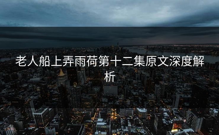 老人船上弄雨荷第十二集原文深度解析